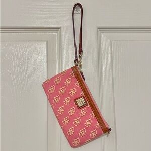 Dooney & Bourke Pink Logo Wristlet | LIKE NEW!